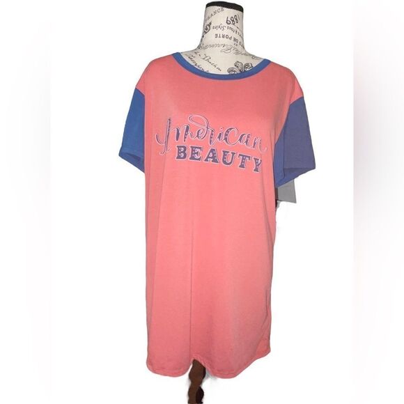 LuLaRoe Women’s XL Liv Retro Graphic Tee “American Beauty” Ribbed Neck & Cuffs - Picture 5 of 13